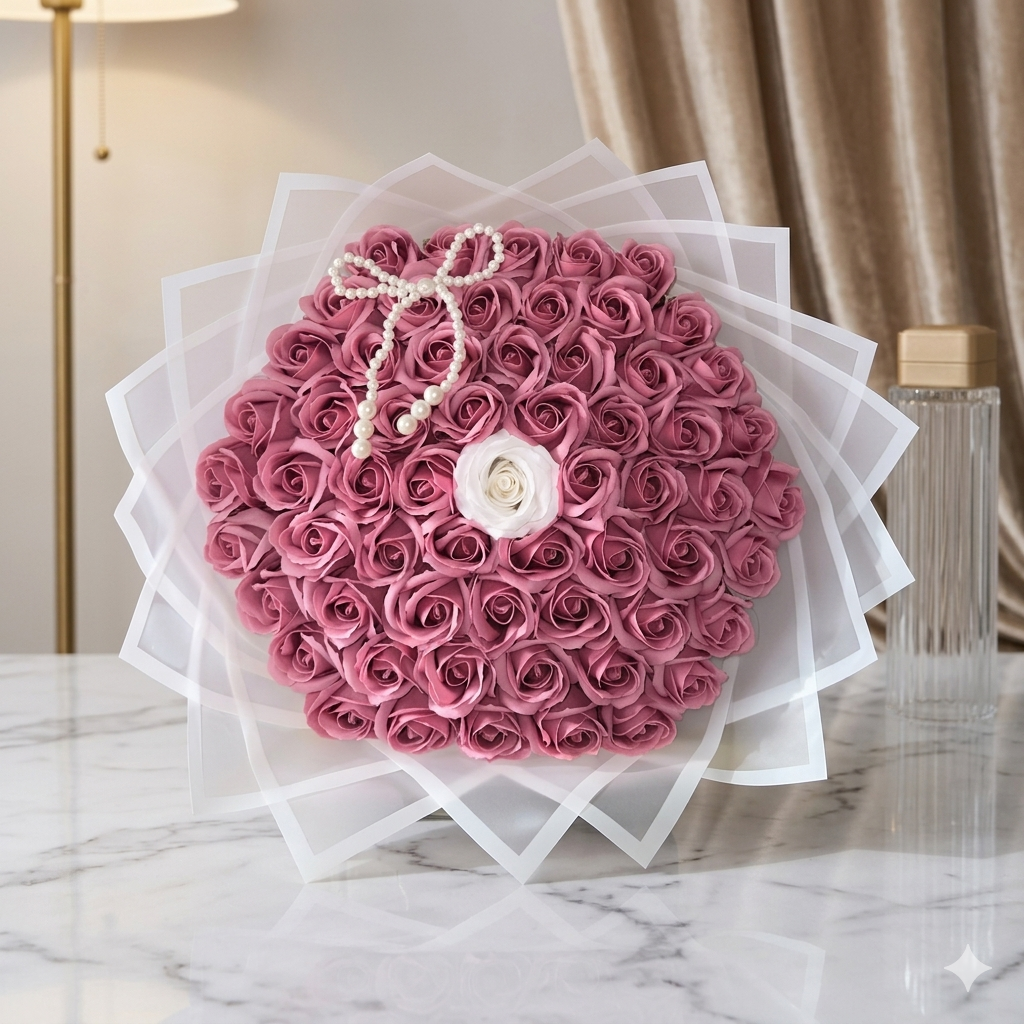 Bouquet Romantique Mauve : L'Élégance intemporelle