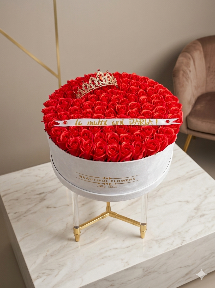 Le Cadeau de la Reine - Boîte Impériale avec 101 Roses