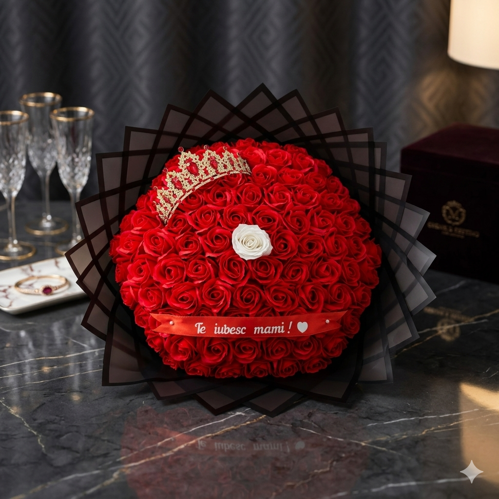 Bouquet « Reine d'Amour » : Dédicace pour Maman