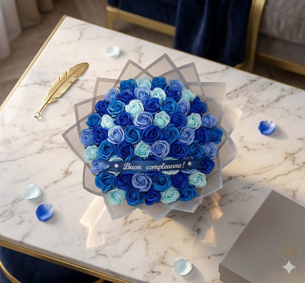 Bouquet Bleu Royal : L'Infini des Désirs