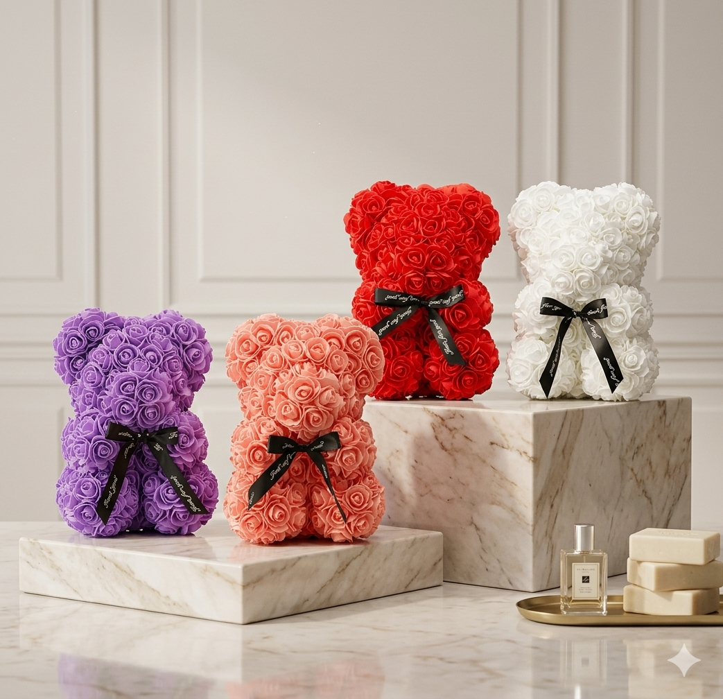 The Elegance of White: The Rose Bear That Never Fades