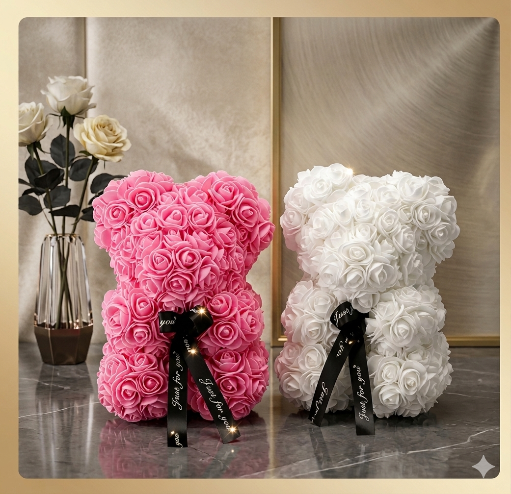 The Elegance of White: The Rose Bear That Never Fades