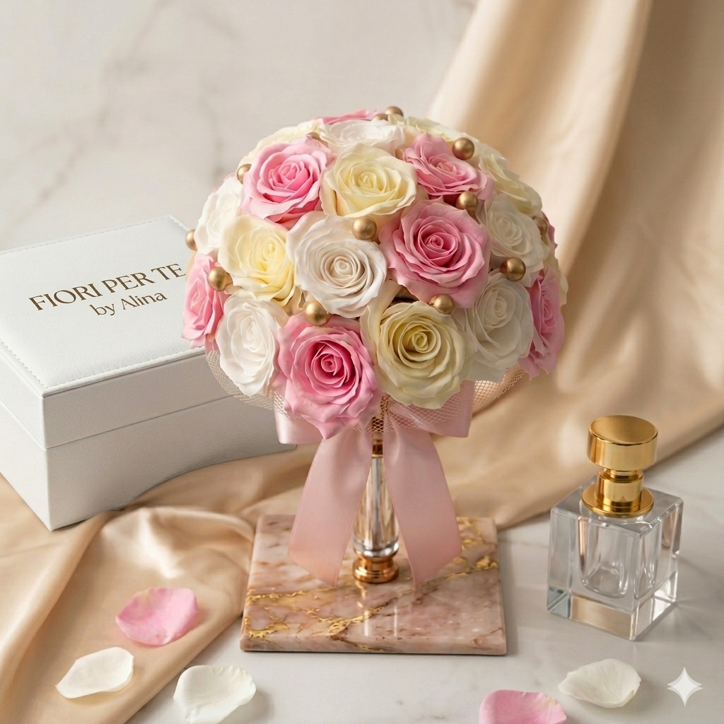 Bouquet de mariée "Rose & Gold Harmony" | Cérémonie | Mariage