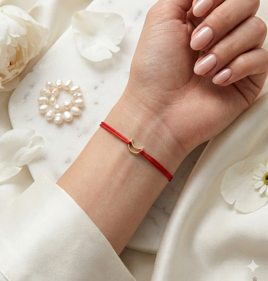 Idea Regalo Bracciale "Crescent Moon" in Oro 14K | Accessori | Gioielli 🎁